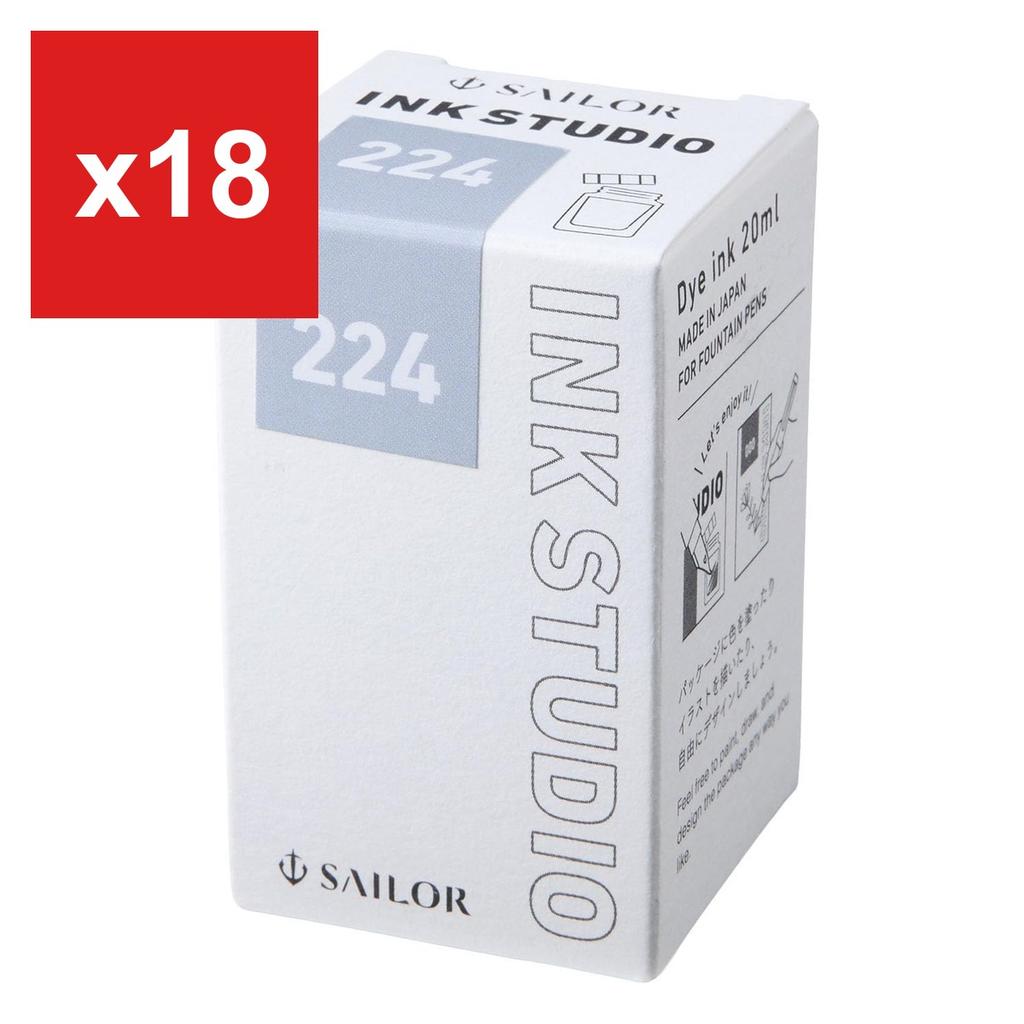 Sailor Fountain Pen Bottled Ink, Ink Studio Dye-Based Blue, 20ml, 224, 13-1300-224