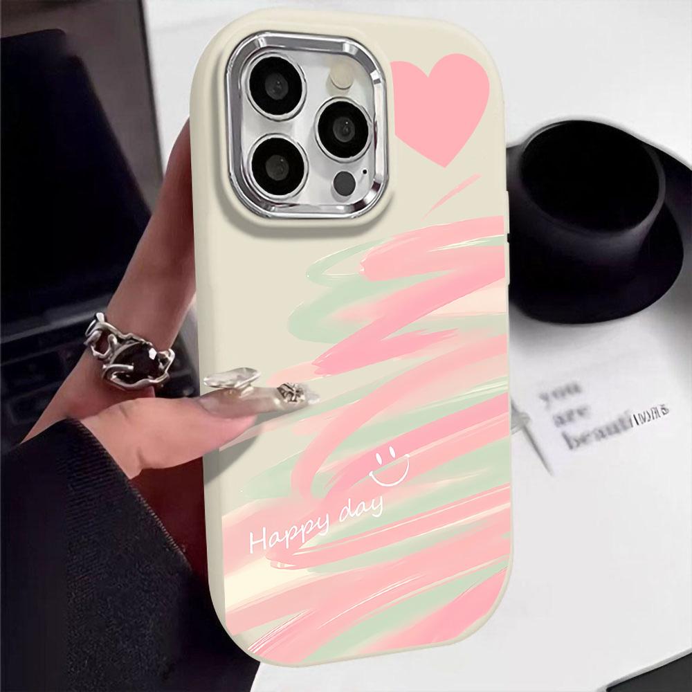 Силиконовый чехол для iPhone 11 15 16 Pro Max 13 14 12 15promax 16promax 13promax противоударный чехол Love Heart Funda Bumper