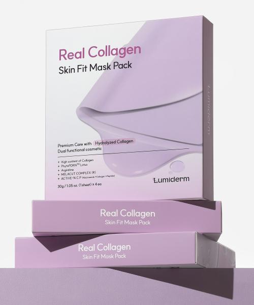Lumiderm Маска-патч с коллагеном Real Collagen Skin Fit 2 набора (8шт)