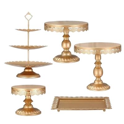 5шт подставки для торта набор металлических многоярусных держателей для кексов для свадьбы дня рождения вечеринки детского душа празднования