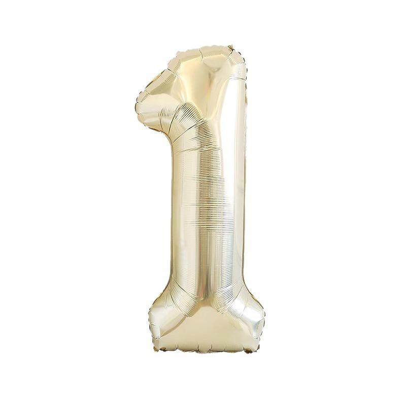 40-Inch Platinum Digital Balloon Props Girl Baby Year-Old Ceremony Sense Photo Background Arrangement