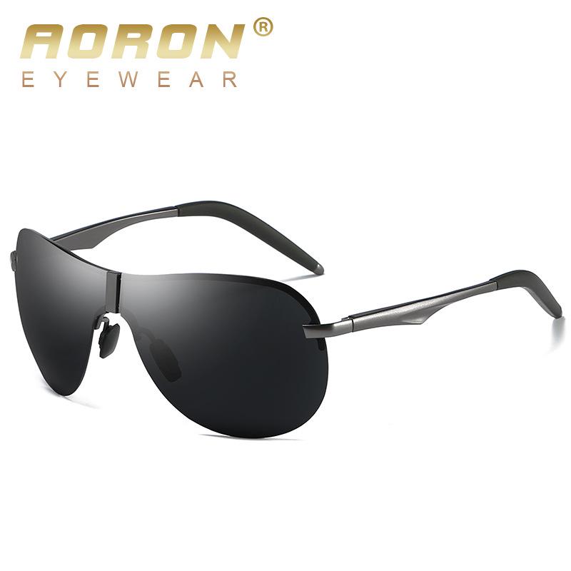 Мужские поляризационные солнцезащитные очки в алюминиевой оправе ночного видения, уличные модные солнцезащитные очки для вождения, рыбалки, солнцезащитные очки