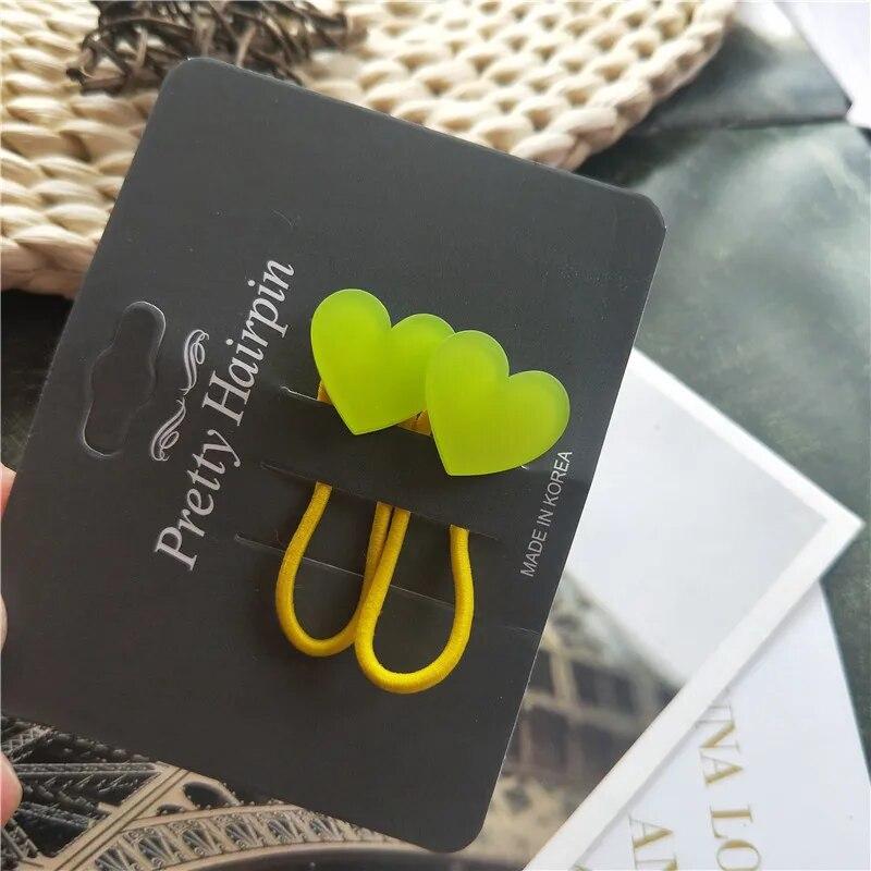 2 шт. эластичные ленты для волос для маленьких девочек, яркие цвета, кольцо для волос, веревка для волос, детские головные уборы, детские аксессуары для малышей