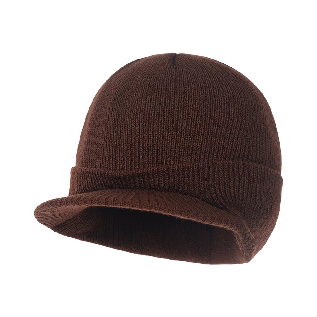 Зимняя, мужская, вязаная шапка, шерстяная шапка с полями, теплая, толстая шапка, подходит для улицы