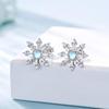 Christmas Snowflake Stud Earrings For Women, Exquisite And Small Festive Earrings, Popular New Year