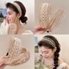 Богемная льняная вязаная повязка на голову: Супер фея полый вязаный зажим для волос и галстук