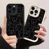 JT238 Минималистичный арт с контурами лица для iPhone 17 16 15 14 Pro Max Samsung S26 S25 Ultra A17 A16 A07 A56 A36 A26 A55 Xiaomi 15T Redmi 15c Note 14 13 Мягкий чехол
