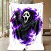 Soft Flannel Blanket Lightweight Cozy Bedroom Living Room CoverScream Ghostface