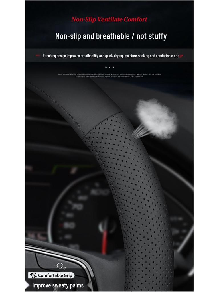 Чехол рулевого колеса из натуральной кожи для моделей Kia: K3, Sportage, K5, Forte, K2, Cerato, KX3, KX Cross, K4, Seltos