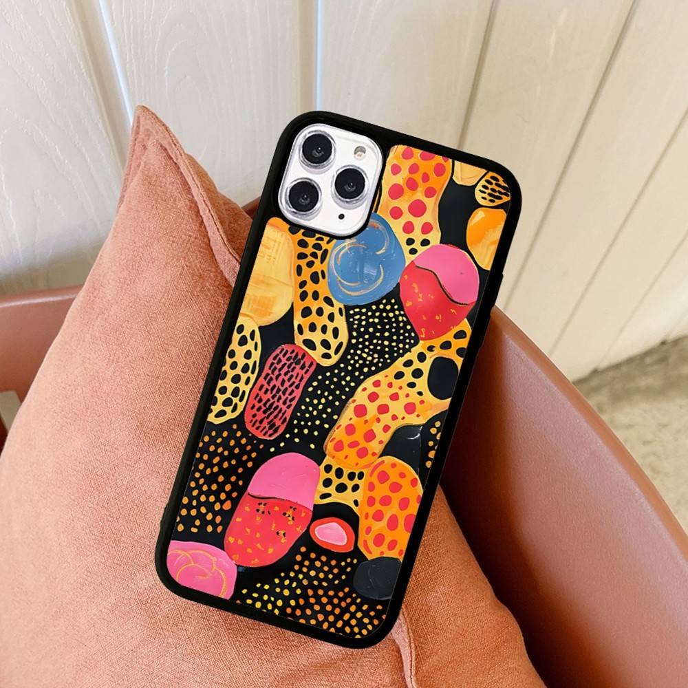 Японское Y-Yayoi K-Kusama Искусство Для iPhone 11 12 13 14 15 16 17 Pro Max Plus TPU+PC Ударопрочные Задние Чехлы Для Телефона