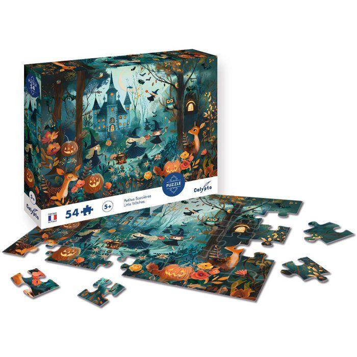 Puzzle - SENTOSPHERE - 54 pieces - Les Petites Sorcieres - Inventer des histoires - des 5 ans