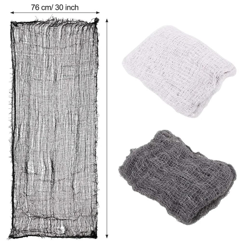 76x183см Хэллоуин Украшения Черная Жуткая Марлевая Ткань Окно Стол Дверь Сетка Страшная Вечеринка Маскарад Дом с Привидениями Декор Стен