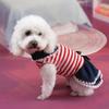 Платье для домашних животных в полоску с галстуком-бабочкой, тонкий ветрозащитный, удобный, со складками по краю, очаровательное лето