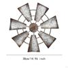 Windmill Wall Sculpture Hanging Ornament Decoration Craft Rustic Decor Iron Art for Office