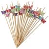 300 Pcs Disposable Fruit Swab 4.7 Inch Cocktail Pick Good Quality Butterfly Bamboo Skewer  Fruit