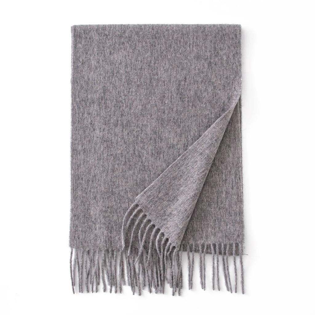 Thickened Autumn and Winter Plaid 100 Wool Scarf Atmosphere Women's All-match Fashion Warm Wool Scarf Comfortable Shawl