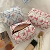 Makeup Pouch Toiletry Organizer Bag Zipper Closure Large Capacity Bow-knot Print Multifunctional Toiletry Organizer Storage