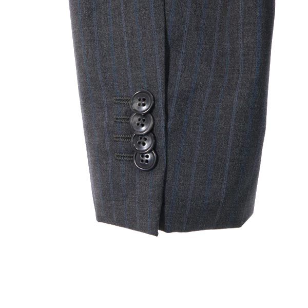 Emporio Armani Сделано в Италии шерстяной пиджак в полоску серый мужской б/у