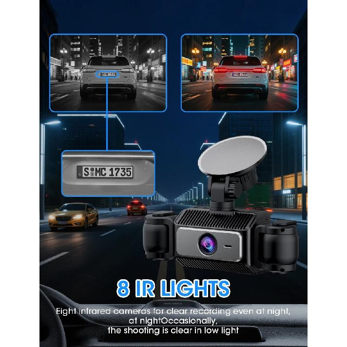 Srnubi 5 ГГц WiFi 3/4-канальная видеорегистратор 1080P Автомобильный DVR IPS-экран ИК ночное видение Видеорегистратор 24-часовой мониторинг парковки HD видеозапись