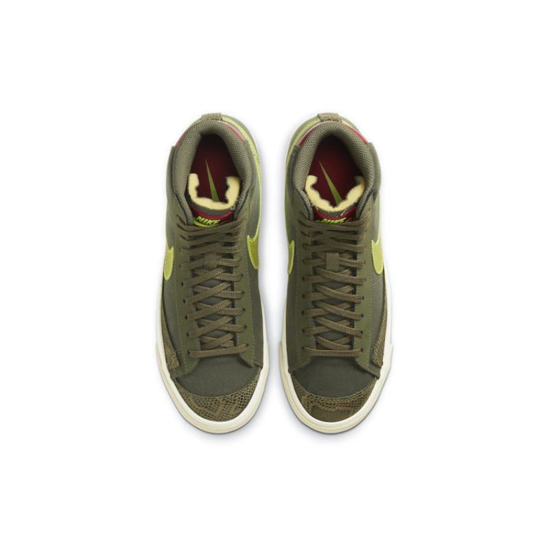 Nike Женские кроссовки Blazer Mid 77 Olive Snakeskin Обувь для скейтбординга CZ0462-200