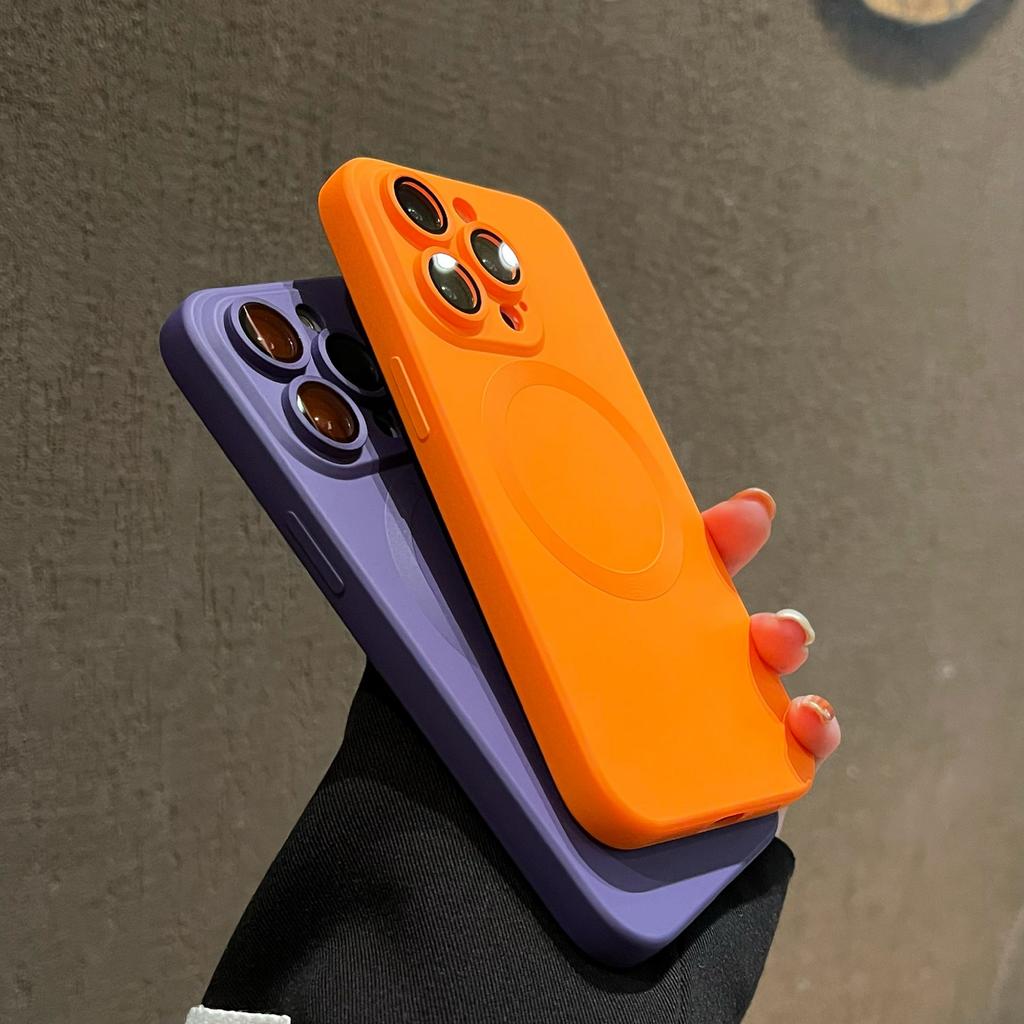 Magnetic Case for iPhone 13 Pro Compatible with MagSafe Liquid Silicone Phone Cover with Camera Lens Protector