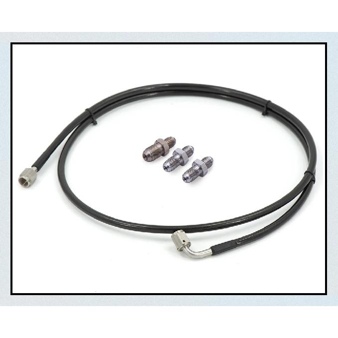 Master to Slave Cylinder Complete Stainless Clutch Line for 06-15 Honda Civic Si, Includes M10 Fitting (2pcs) and M12 Fitting (1
