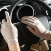 2 пары летние перчатки-митенки для вождения с защитой от солнца для женщин, в горошек, эластичные, женские перчатки для девушек