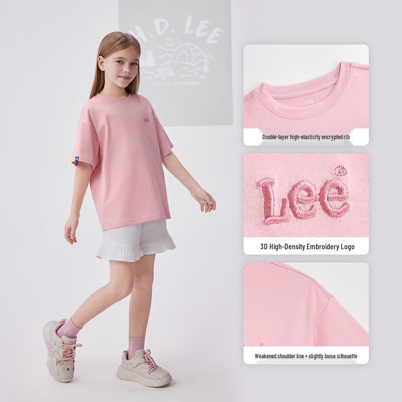 LeeKids Casual Cotton Crewneck Short-Sleeve Tee for Kids