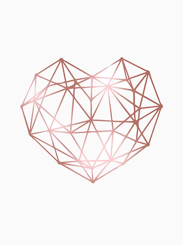 Scandinavian Luxury Pictures Home Decor Rose Gold Wall Art Tropical Pineapple s and Prints Geometric Heart Canvas Painting