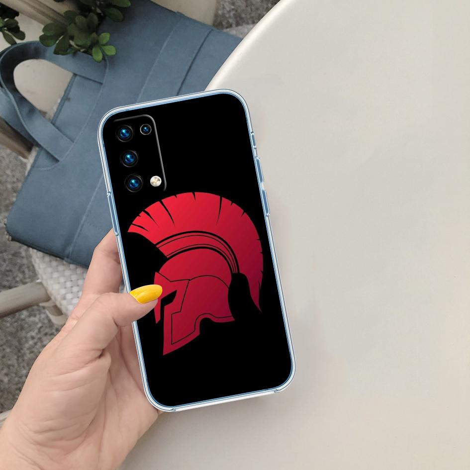 CJ96 Spartan Warrior Soft Shell Transparent Phone Case for Motorola Moto G7 G8 G9 G84 G85 G73 G24 G15 Z2 Play Power Plus