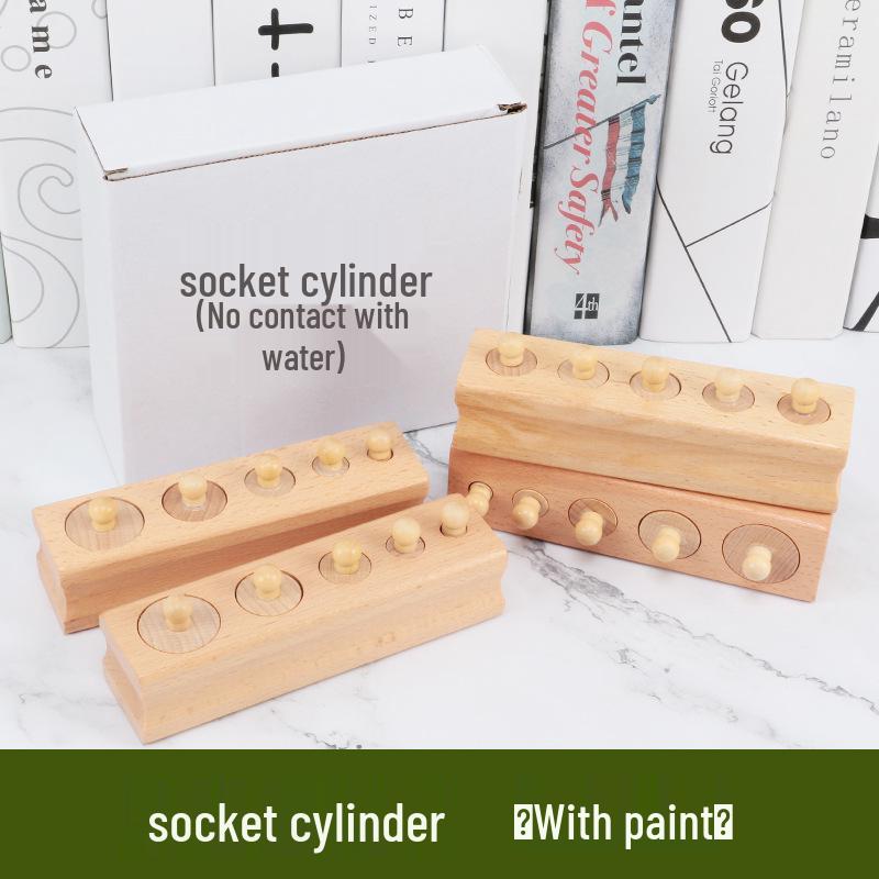Монтессори деревянные цилиндрические гнезда развивающие игрушки для раннего детства и детского сада