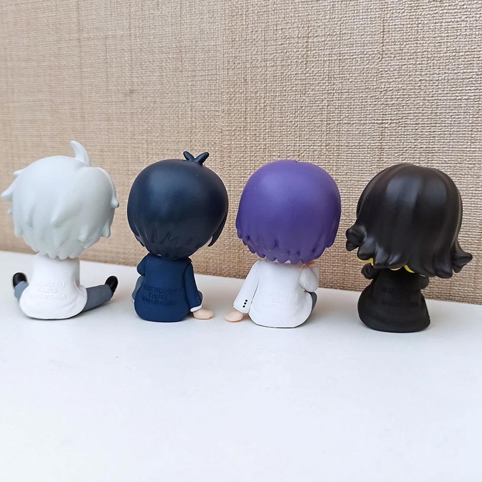 4pcs Blue Lock Gk Anime Figure Isagi Yoichi Bachira Meguru Shoulder To Shoulder Sleep Q-Version Kawaii Model Statue Kid Toy Gift