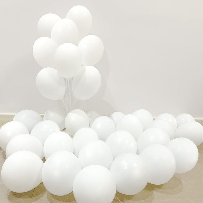 100Szt Balony Lateksowe Białe Duże 30Cm Urodzinowe