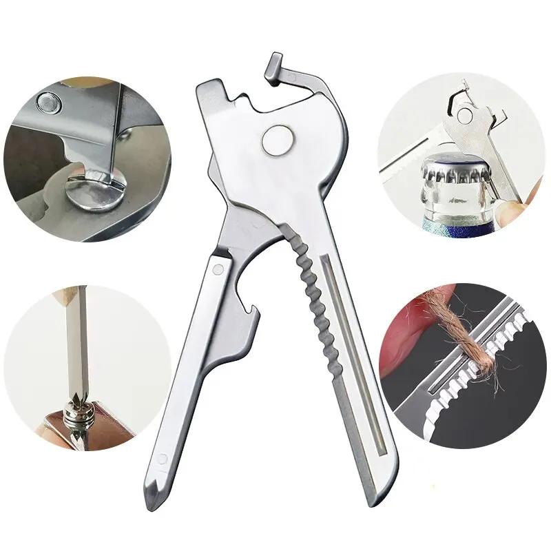 6 в 1 многофункциональный портативный брелок небольшой нож подвеска отвертка открывалка для бутылок мини аварийная распаковка кемпинг EDC инструмент