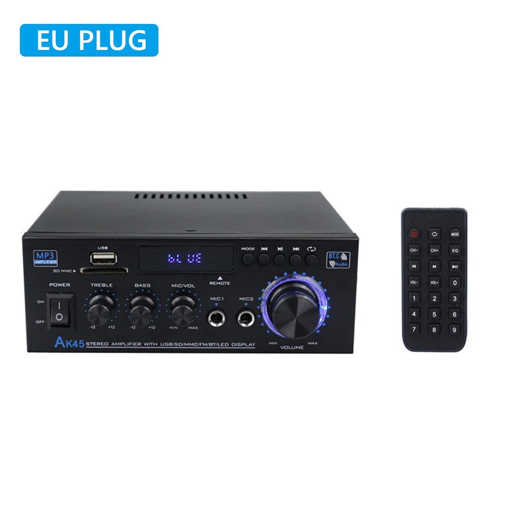AK45 Аудиоусилитель 40 Вт x 2 2.0 Канальный HiFi Стереоусилитель Приемник 400 Вт x 2 AC 90 В-240 В Bluetooth-совместимый 5.0 для Домашнего Автомобиля