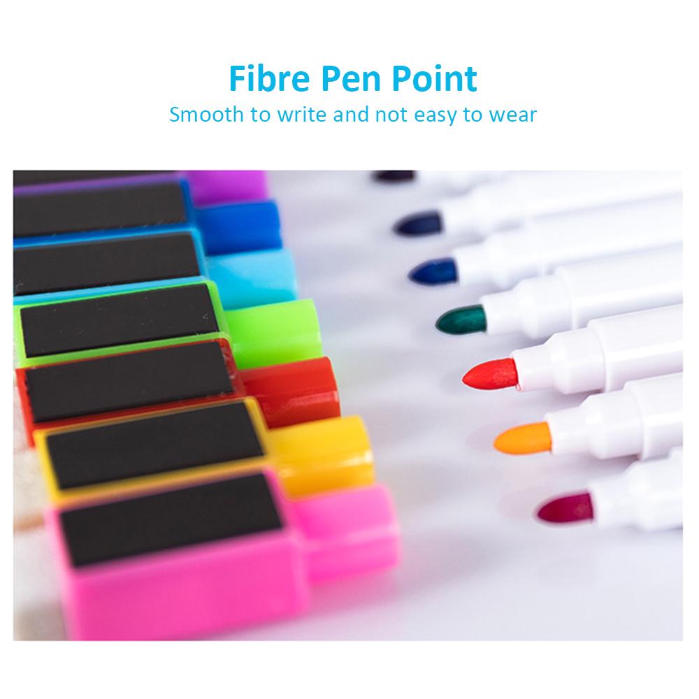 Whiteboard Pens, 8 Pieces Whiteboard Markers, Erasable Whiteboard Markers with Magnetic Design for Home, School and   Use