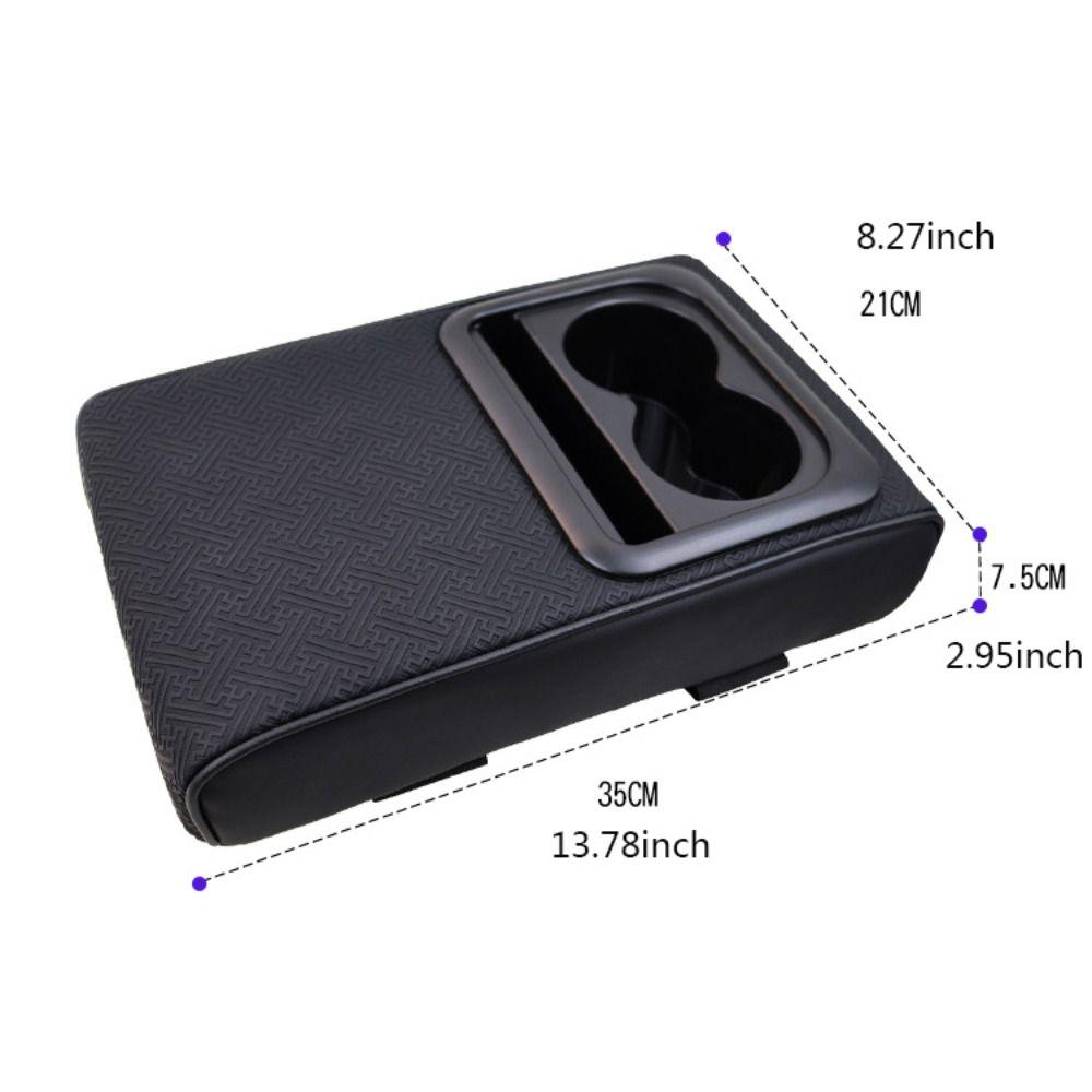 Cup Holder Armrest Heightening Cushion Side Storage Pockets Auto Armrest Cover  Car Interior