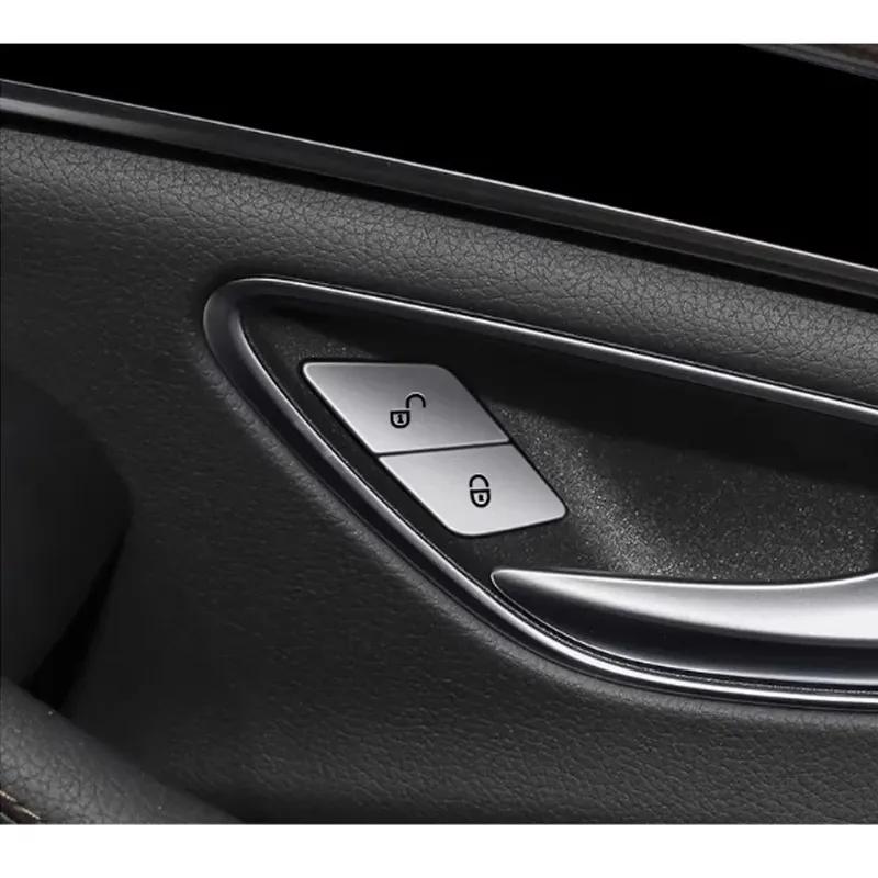 ABS автомобильный замок двери кнопки разблокировки крышки наклейки подходят для Mercedes Benz CE класс GLC W205 W213 X253 Vito W447 автоаксессуары
