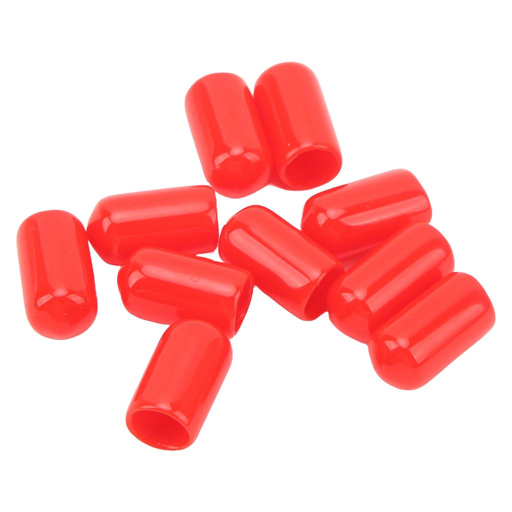 20 Pcs 6mm Brake Caliper Bleed Screw Nipple PVC Dust Cap High Durability for Braking Systems In Most Vehicles Red