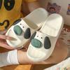 Модные женские милые сандалии-облака 2025 лето новые милые мультяшные шлепанцы с ушками собаки женские плоские повседневные удобные домашние пляжные шлепанцы