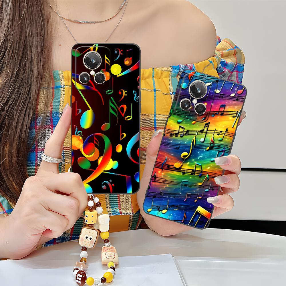 Чехол для мобильного телефона с нотным станом для Realme 15 14 13 12 11 10 9 Pro Plus T i Lite 5G Цветная печать Чехол Чехол Роскошный