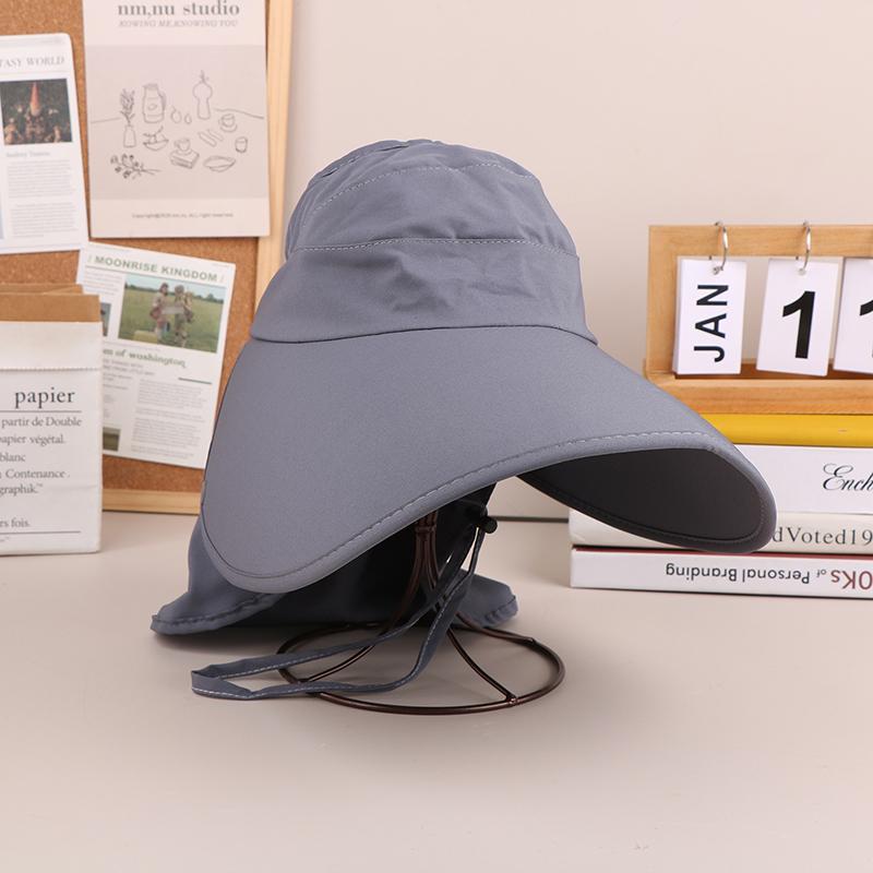 Солнцезащитная шляпа с большими полями, летняя, закрывающая все лицо, пустая шляпа-цилиндр, для велоспорта, скалолазания, солнцезащитная шляпа