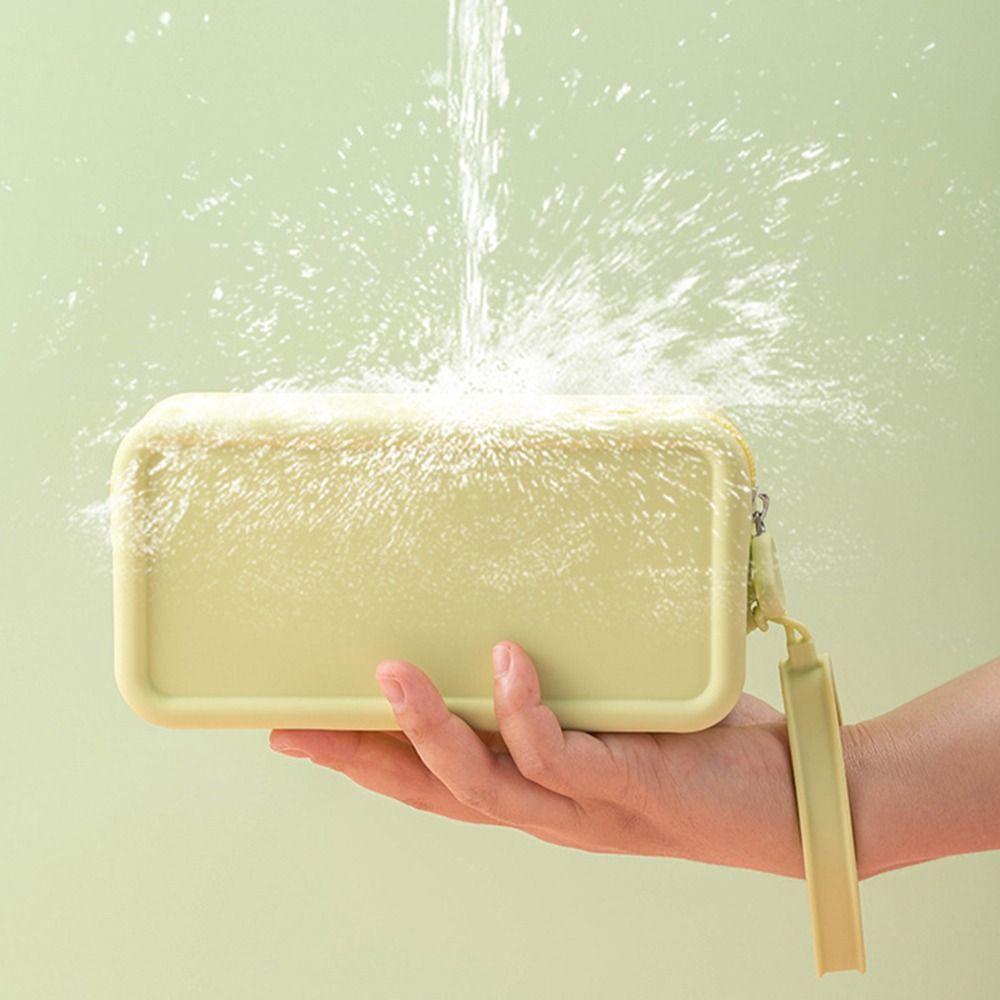 Silicone Travel Pouch Large Capacity Earphone Bag New Cosmetic Bag  Women Girls