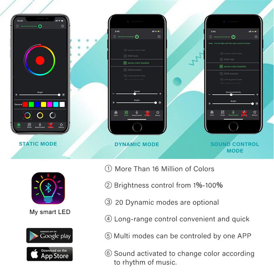 Автомобильный оптоволоконный свет RGBW потолочный звездный свет эффект падающего метеора управление через приложение