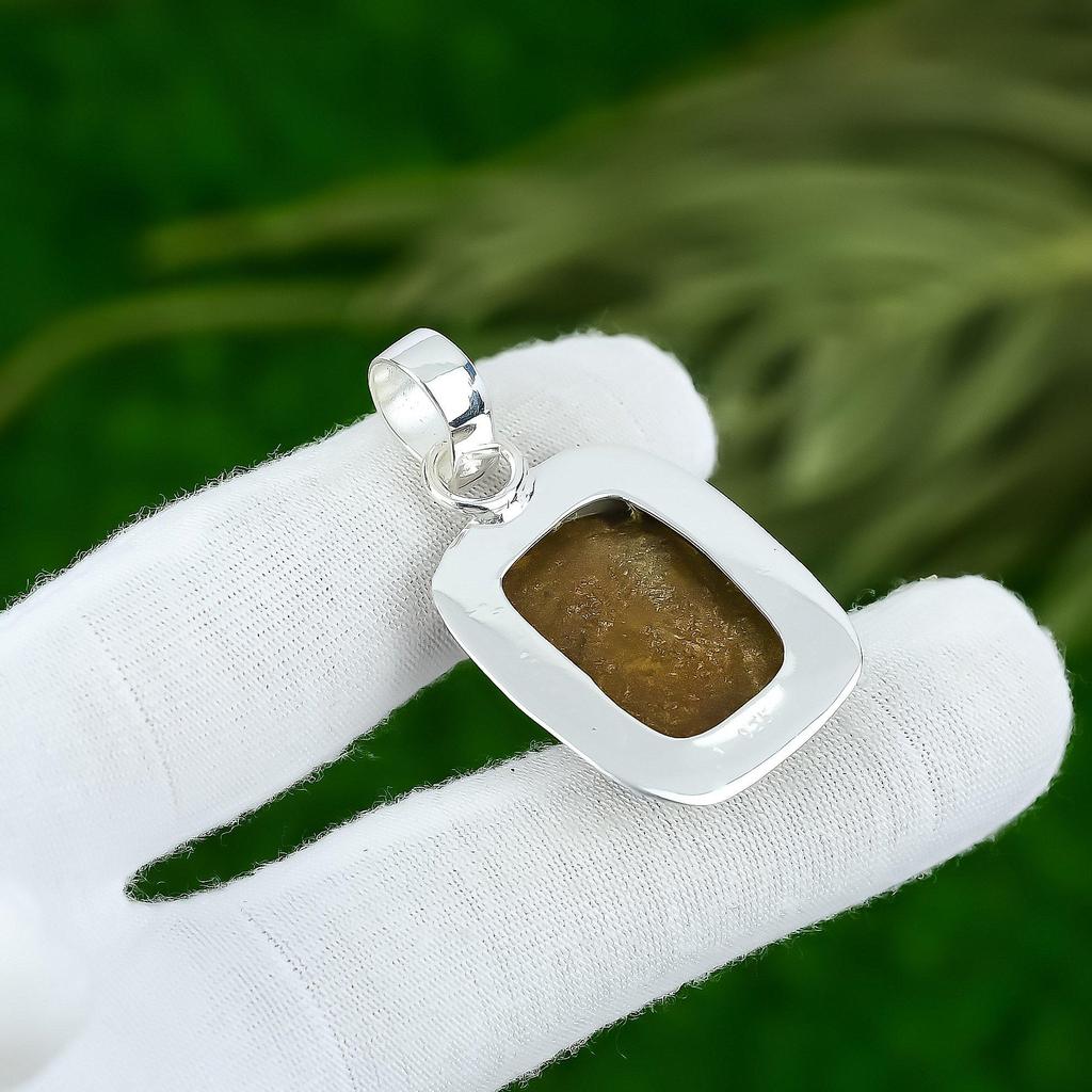 Memorial Day Deal 925 Sterling Silver Seame Agate Gemstone Mother Boho Pendant