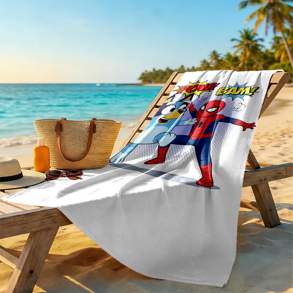 Bluey Beach Towel High Absorbency & Quick-Dry Comfortable Lightweight