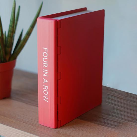 Настольная игра «Четыре в ряд» с магнитной застежкой, встроенным хранилищем, для путешествий, семейных вечеров, вечеринок, в форме книги, стратегическая настольная игра «Четыре в ряд»