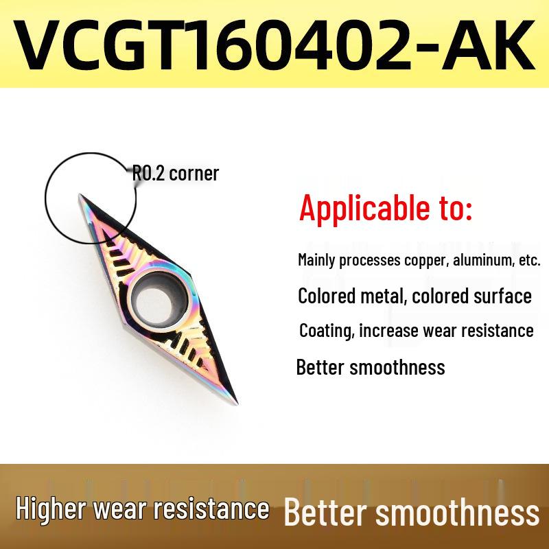 35° Алмазные Сменные Пластины для CNC Токарного Станка VCGT160404 VBGT110302 для Алюминия