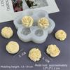 7 Cavity Chocolate Cake Baking Mold 3D Rose Peony Candle Soap Mold New Flower Silicone Molds