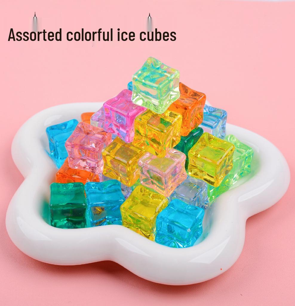 Миниатюрные разноцветные фигурки в виде кубиков льда: Сделай сам смола ролевые игры аксессуары и магниты на холодильник